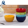 Household colorful textured dinnerware ceramic rice bowl